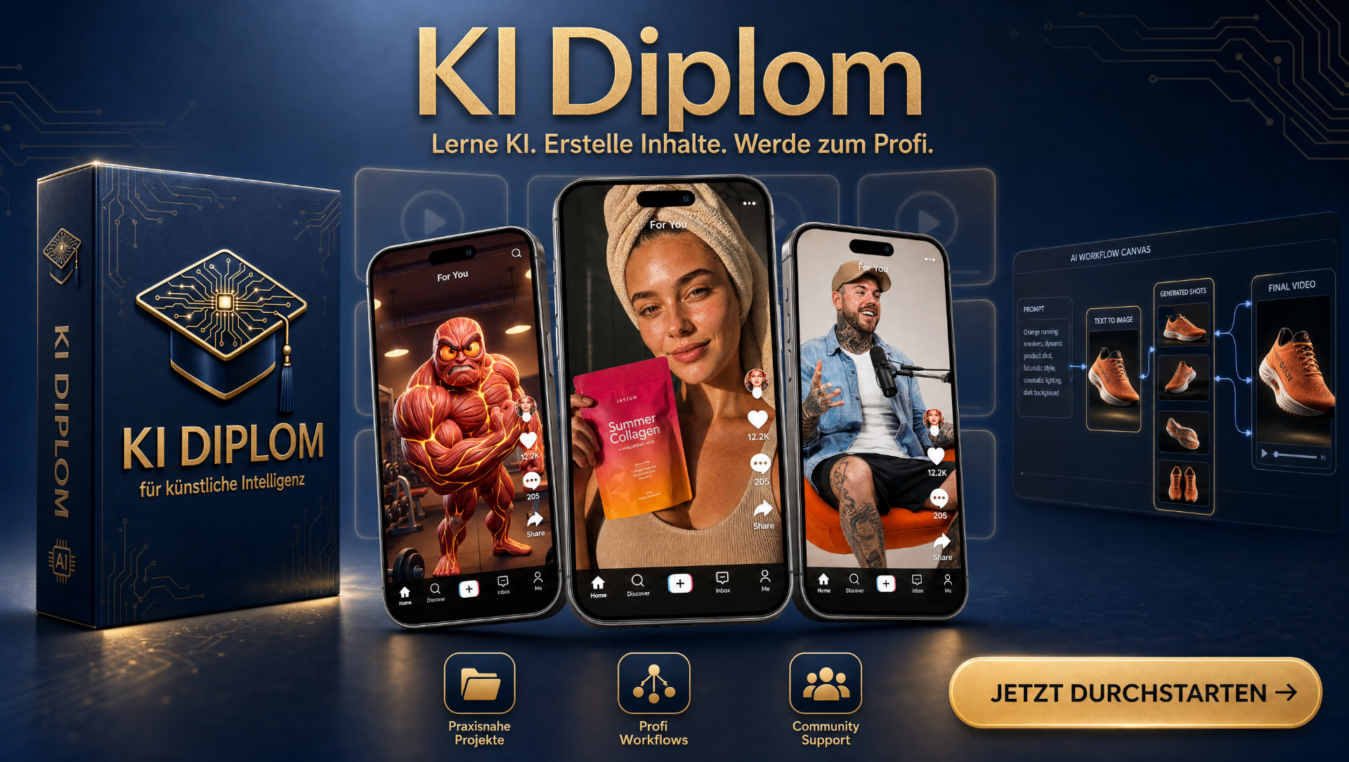 KI Diplom – Lerne KI. Erstelle Inhalte. Werde zum Profi.